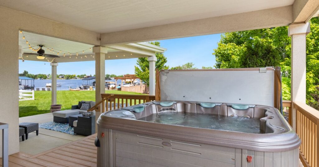 New Inflatable Hot Tub? The First-Fill Setup Walkthrough Hot tub set up in a backyard
